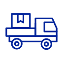 Delivery truck with package icon